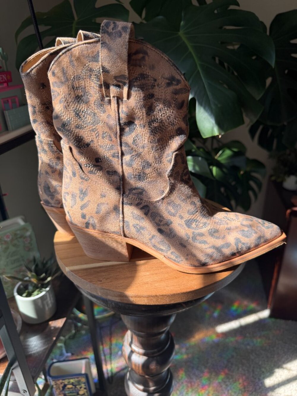 Mi.iM Claire Western Luxe Kinsey Booties in Leopard Women's Size US 7